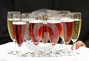 Try of sparkling wine photo