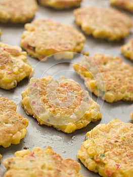 Tray of Sweet corn Fritters