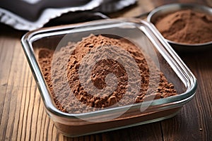 tray of unsweetened cocoa powder