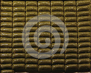 Trays of fresh baklava in in the Grand Bazaar