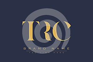 TRC abstract letter logo design