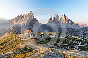 Tre cime di Lavaredo, in the Dolomites, Italy