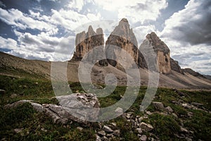 Tre cime di Lavaredo in Italy photo