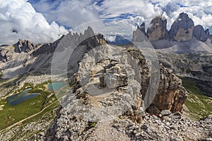 Tre Cime Di Lavaredo and Monte Paterno,Dolomites,Italy Alps photo