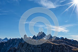 Tre Cime di Lavaredo Mountains in Italy