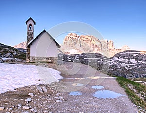 Tre Cime di Lavaredo, well known also as Drei Zinnen , Dolomite Alps