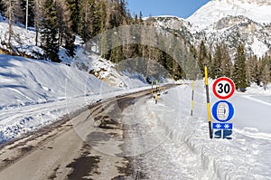 Treacherous Frozen Mountain Road