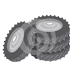 Tread wheels for cars, tractors, trucks, buses