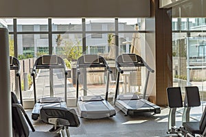 Treadmill at fitness club