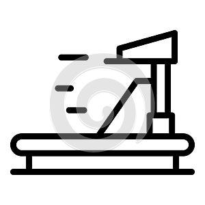 Treadmill icon outline vector. Sport doctor