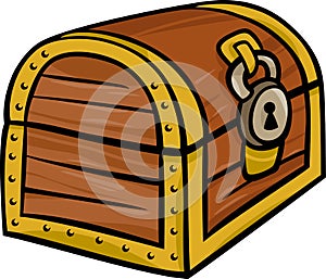 Treasure chest clip art cartoon illustration