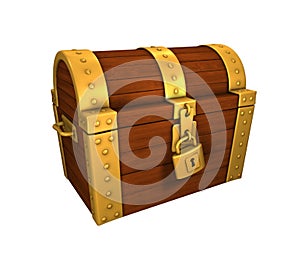 Treasure Chest Gold closed and locked