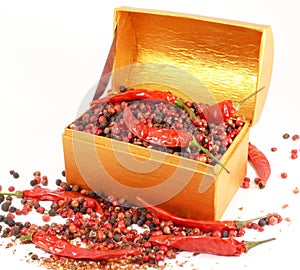 Treasure chest with pepper