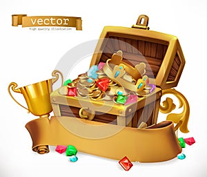 Treasure Chest. vector icon