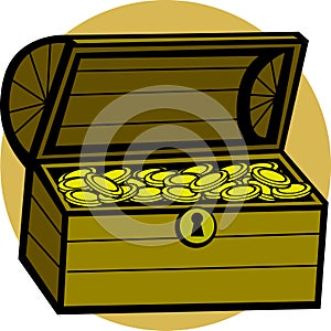 treasure chest vector illustration