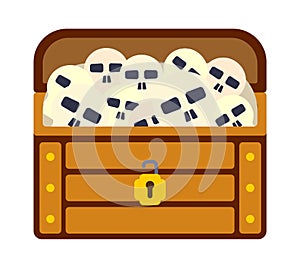 Treasure chest vector illustration.