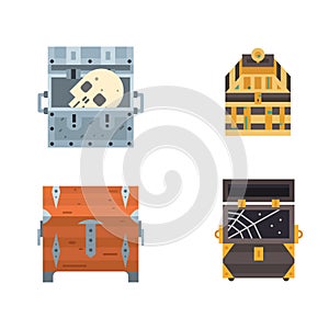 Treasure chest vector illustration.