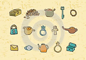 Treasure elements illustration