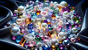 a treasure gemstone gem jewel crystal wealth gift jewels gold diamond stone precious jewelry necklace showcase sapphire ruby