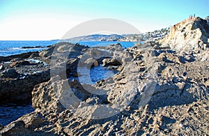 Treasure (Goff) Island looking toward Laguna Beach, California.