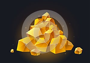 Treasure goldmine for games concept photo