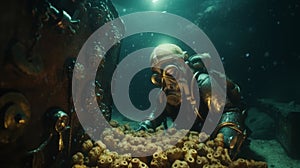The Treasure Hunt: Deep-Sea Diver Discovers Sunken Wealth in Ultra HD Detail