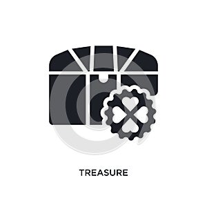 treasure isolated icon. simple element illustration from success concept icons. treasure editable logo sign symbol design on white