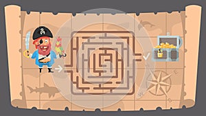 Treasure map and conundrum labyrinth