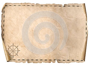 Treasure map isolated background 3d illustration