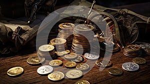 treasure pirate coins