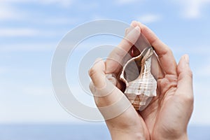 Treasure in woman hands