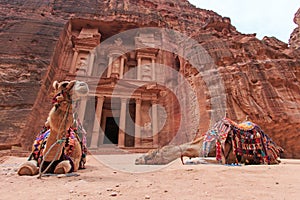 The Treasury,Al Khazneh, in Petra, Jordan