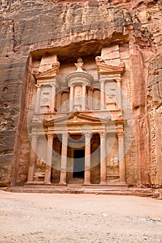 The Treasury. Ancient city of Petra photo