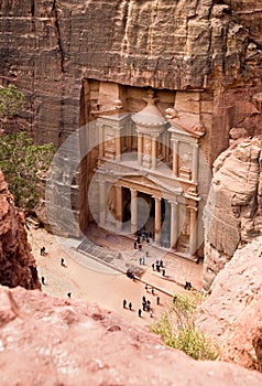 The Treasury. Ancient city of Petra, Jordan photo