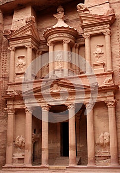 The Treasury at the city of Petra photo