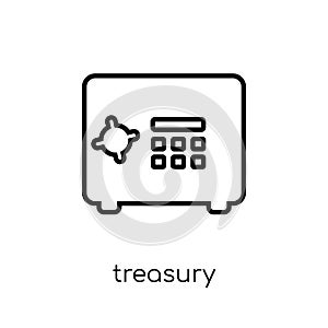 Treasury icon. Trendy modern flat linear vector Treasury icon on