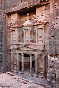 Treasury or Khazne al-Firaun Detail in Petra