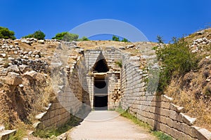 Treasury in Mycenae town, Greece