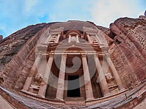 The treasury in Petra Jordan