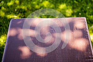 Treated wood in sunlight