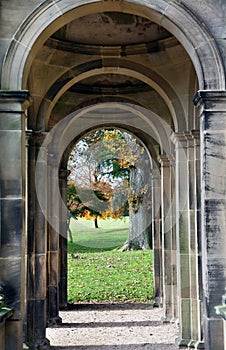 Treatham gardens old building ruin