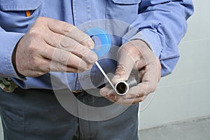 Treating the thread of a faucet to prevent leakage