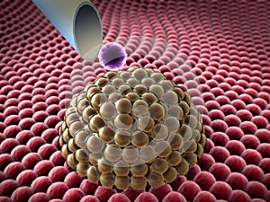 Chemotherapy, the medicine was injected through a syringe