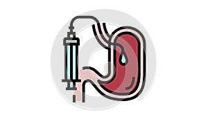 treatment bariatric color icon animation