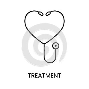 Treatment of cancer patients line icon vector malignant oncological disease