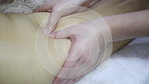 Treatment of cellulite problems on female legs.