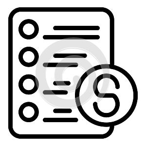 Treatment payment icon outline vector. Medical patient