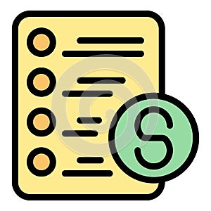 Treatment payment icon vector flat