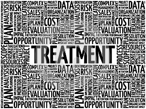 Treatment word cloud collage