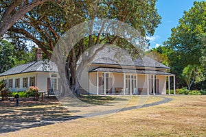 Treaty house at Waitangi treaty grounds at New Zealand